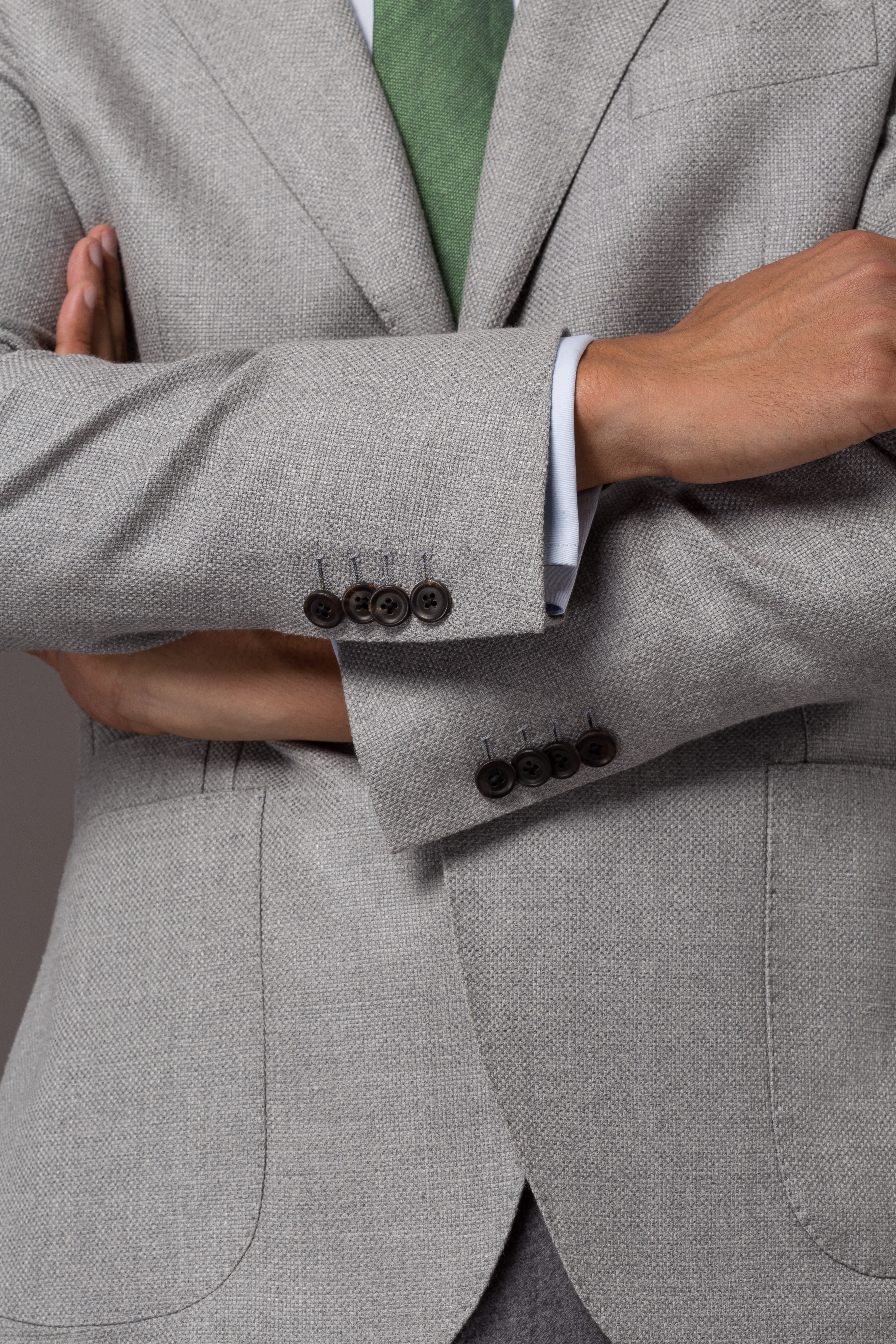 Jacket Berlin 4 Waffle Texture Light Grey