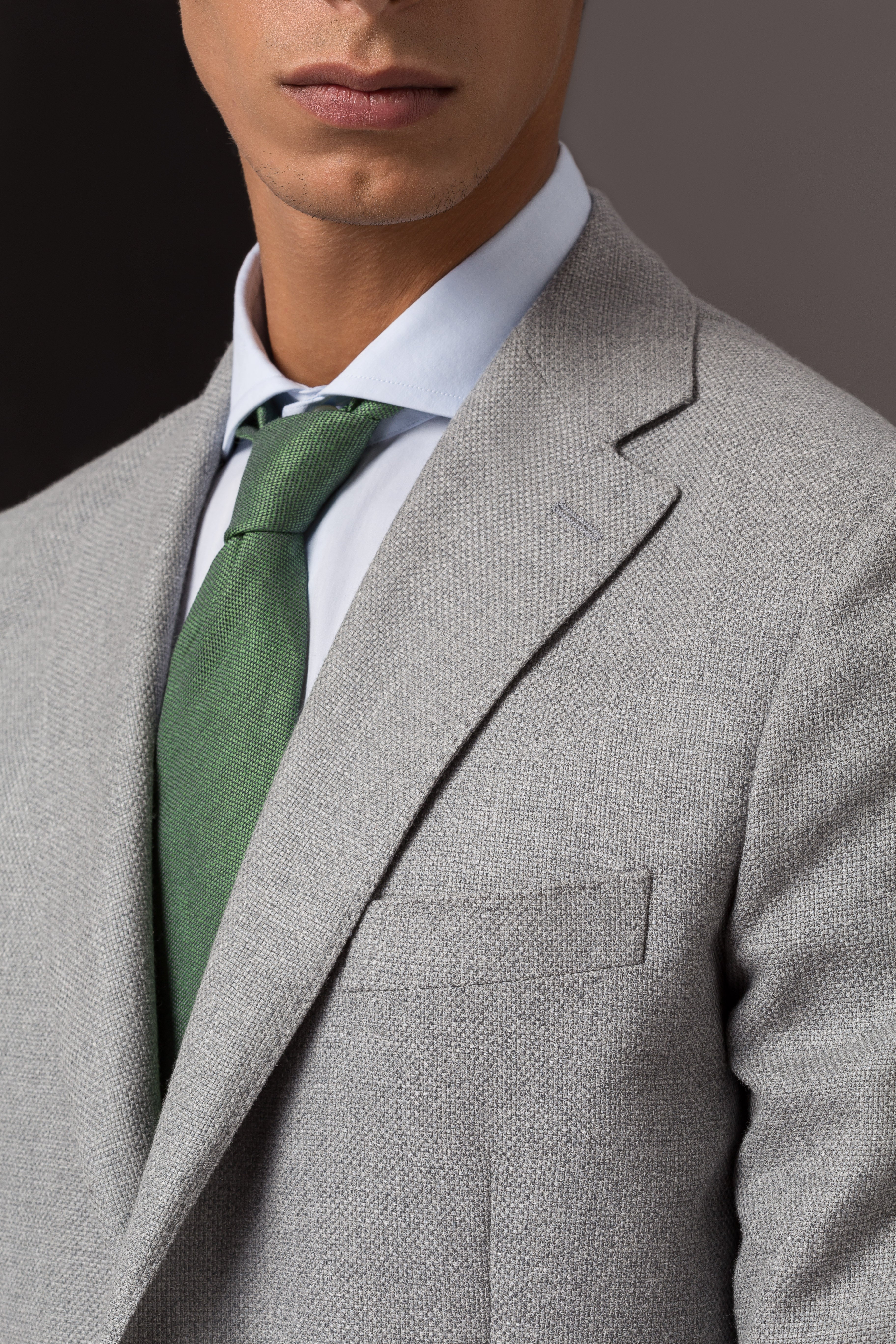 Jacket Berlin 4 Waffle Texture Light Grey