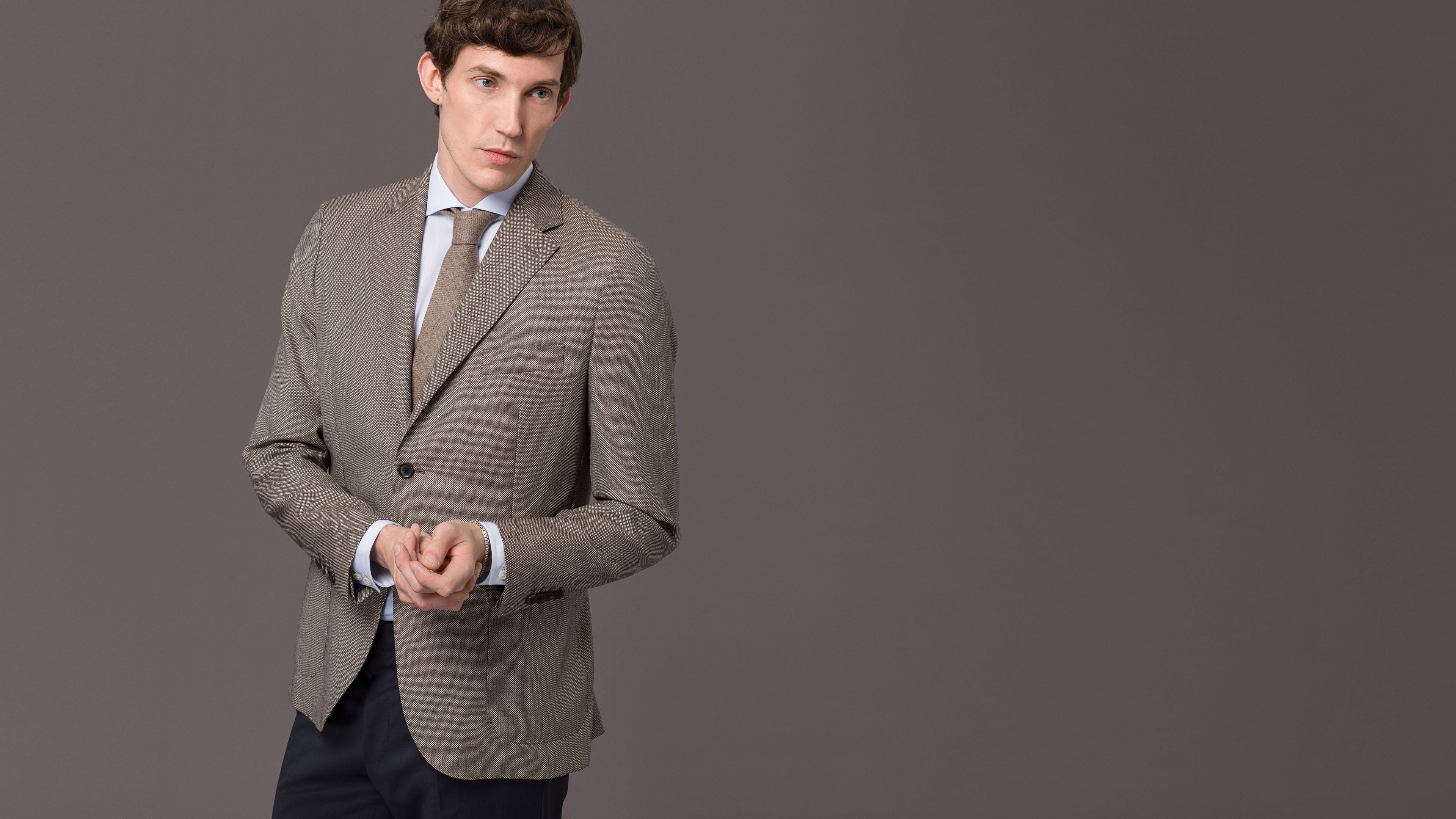 Jacket Berlin 4 Wool Birdseye Fine