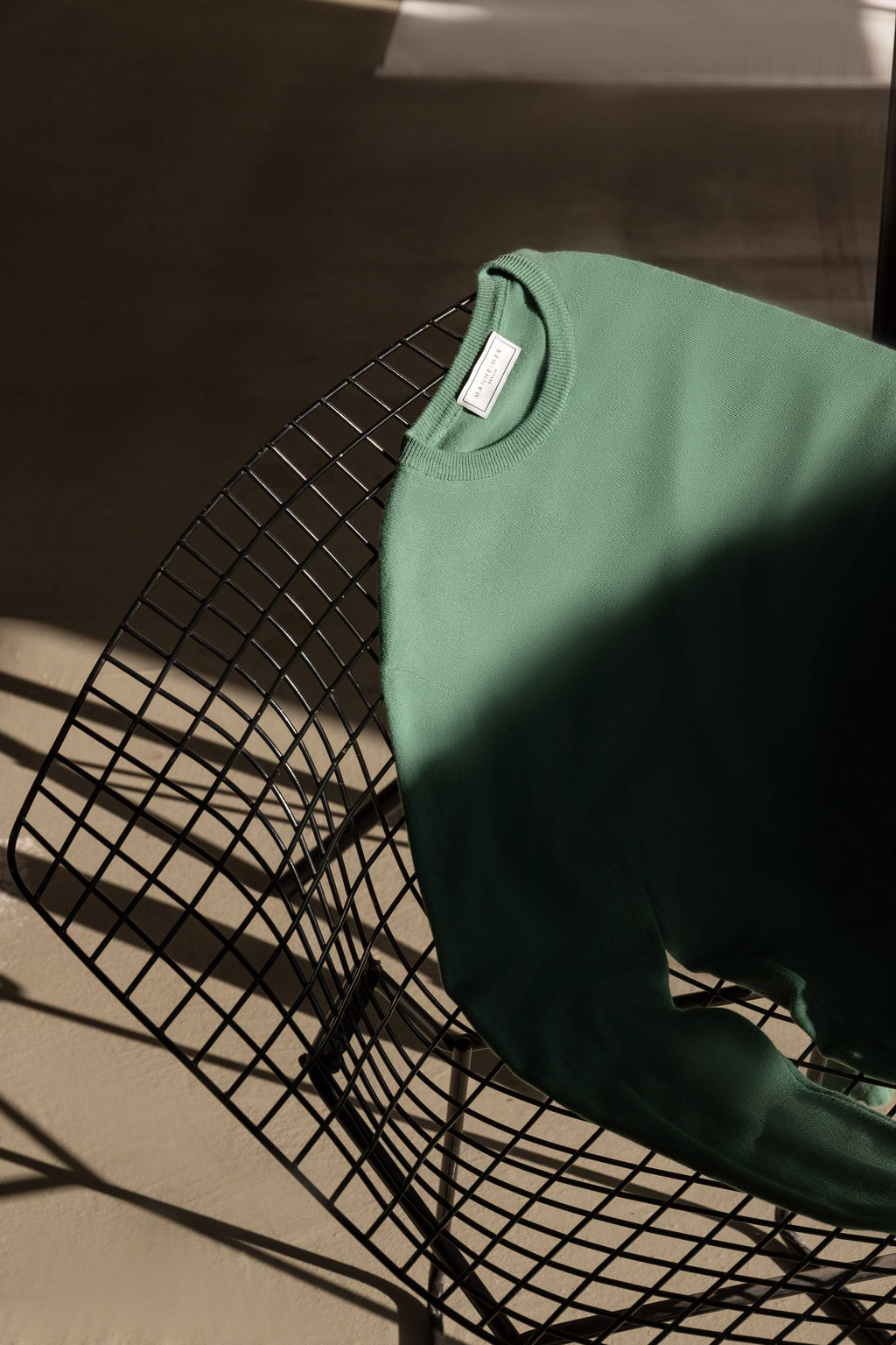 Crewneck Sweater Fine Knit Sea Green