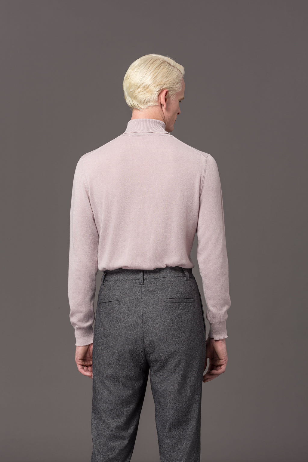 Crewneck Sweater Fine Knit Powder